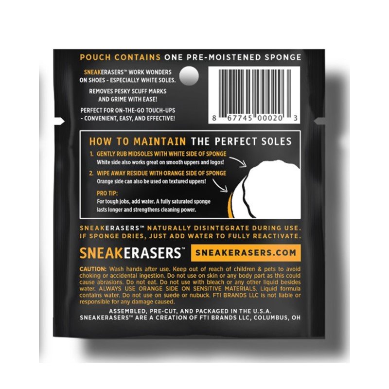 Sneakerasers Pre-Moistened Instant Shoe Cleaner 3 Pack - UCC Australia