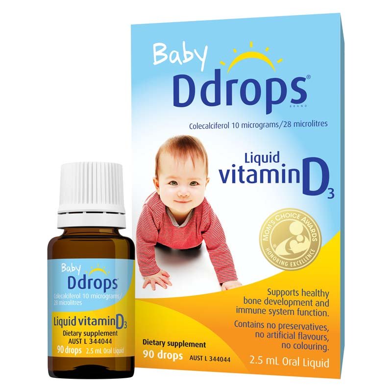 Ddrops Baby Liquid Vitamin D3 10 micrograms 90 Drops 2.5mL