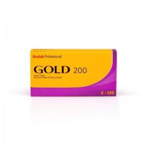 Kodak Film Gold 200 Color Negative Film (120 Roll Film, 5-Pack)