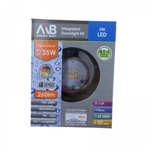 Mort Bay Integrated Downlight Kit 5W LED IP65 Chrome