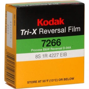 Kodak Film Tri-X Black-and-White Reversal Film #7266 (Super 8, 50' Roll)