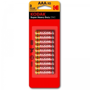 Kodak Batteries Super Heavy Duty Zinc AAA 10 Pack