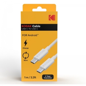 Kodak USB-C to USB-C Cable White 1 Metre