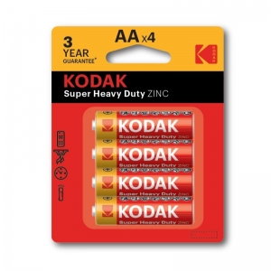 Kodak Batteries Super Heavy Duty Zinc AA 4 Pack