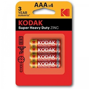 Kodak Batteries Super Heavy Duty Zinc AAA 4 Pack