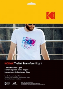 Kodak T-Shirt Transfers Light A4 5 Sheets