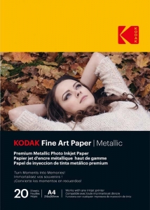 Kodak Fine Art Premium Metallic Paper 240gsm A4 20 Sheets