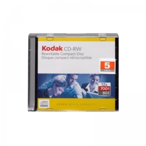 Kodak Media CD-RW Individual Cases 700MB 52X 5 Pack