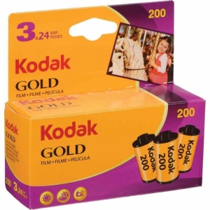 Kodak Film GOLD 200 Color Negative Film (35mm Roll Film, 24 Exposures, 3-Pack)