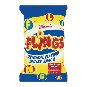 Willards Flings Original Flavoured  Maize Snack 150G
