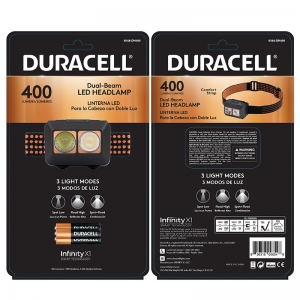 Duracell 400 Lumen Dual-Beam LED Headlamp