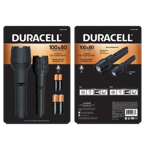 Duracell 80 & 100 Lumen Rubber LED Flashlight