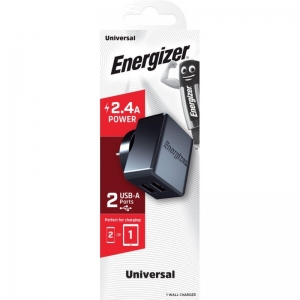 Energizer Universal Wall Charger with 2 USB Ports