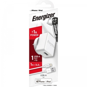 Energizer iPhone (Lightning) Wall Charger with 1 Metre Cable