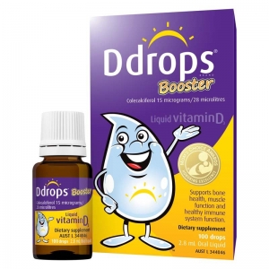 Ddrops Booster Liquid Vitamin D3 15 micrograms 100 Drops 2.8mL