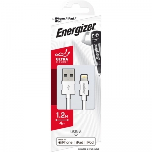 Energizer iPhone (Lightning) Cable White 1.2 Metre