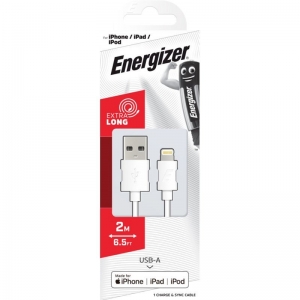 Energizer iPhone (Lightning) Cable White 2 Metre