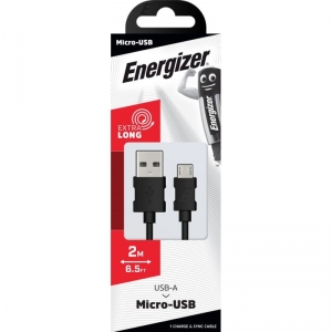 Energizer Micro-USB Cable Black 2 Metre