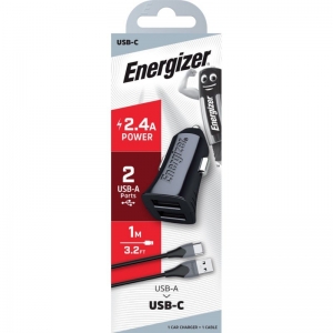 Energizer USB-C Car Charger with 1.2 Metre Cable