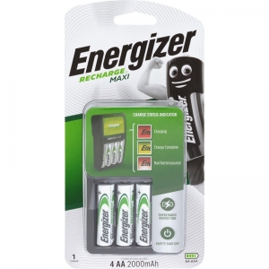 Energizer Batteries Maxi Charger Rechargeable AA 4 Pack Included