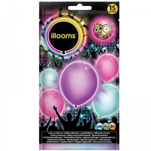 illooms Light-Up LED Balloon 15 Pack