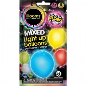 illooms Light-Up LED Balloon 5 Pack
