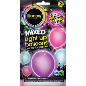 illooms Light-Up LED Balloon 5 Pack