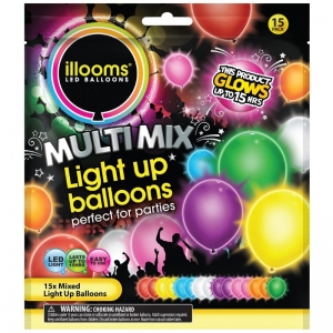 illooms Light-Up LED Balloon 15 Pack