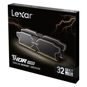 Lexar RAM THOR DDR5 OC 6000 MT/s Desktop Memory 32 GB Kit (16GBx2) Black