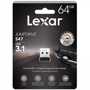 Lexar Jumpdrive S47 Plug N Stay USB 3.1 Flash Drive