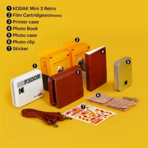 Kodak Instant Mini 3 Retro Cartridge + Accessories Bundle