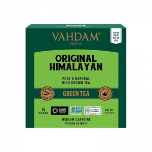 Vahdam Green Sweet Himalayan Pyramid Tea Bags 15 Pack