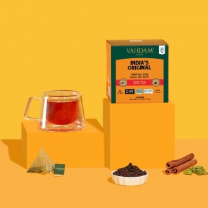 Vahdam Chai India's Original Pyramid Tea Bags 15 Pack