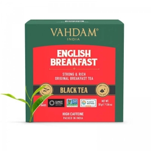 Vahdam Black English Breakfast Pyramid Tea Bags 15 Pack